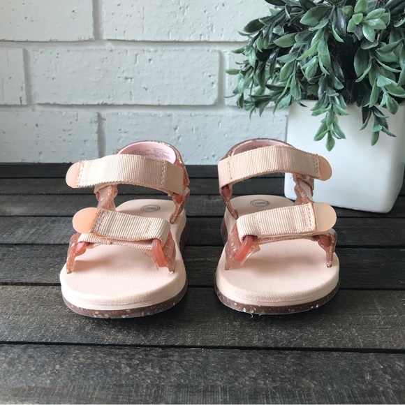 Wonder Nation Toddler Girls Glitter Nature Pink Sandal Size 9 - Picture 2 of 9